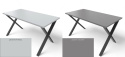 Stół model X 120x60 blat 18 mm nogi metal