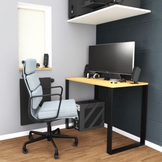 BIURKO GAMINGOWE LOFT DLA GRACZA DĄB JASNY PROFIL 4X2