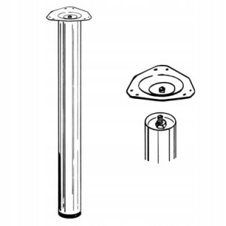 NOGA NOGI MEBLOWA BIAŁA 710 MM Fi60 71CM DO STOŁU STOLIKA BLATU KOMPLET