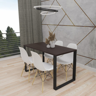 STÓŁ KUCHENNY LOFT NOGI METAL WENGE