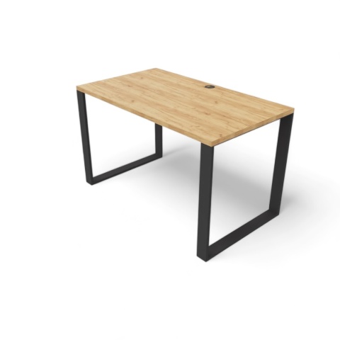 BIURKO GAMINGOWE LOFT DLA GRACZA DĄB CRAFT ZŁOTY PROFIL 6X2