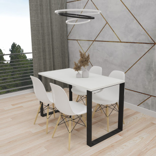 STÓŁ KUCHENNY LOFT NOGI METAL BIAŁY