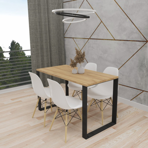 STÓŁ KUCHENNY LOFT NOGI METAL CRAFT ZŁOTY