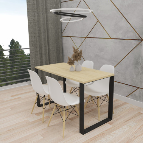 STÓŁ KUCHENNY LOFT NOGI METAL KLON