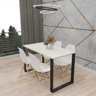 STÓŁ KUCHENNY LOFT NOGI METAL WANILIA
