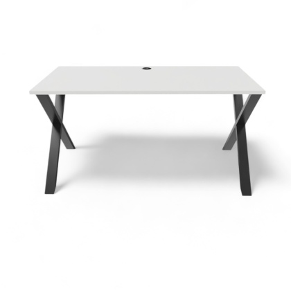 BIURKO GAMINGOWE LOFT DLA GRACZA BIAŁE PROFILE X