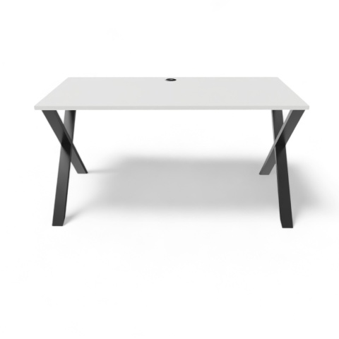 BIURKO GAMINGOWE LOFT DLA GRACZA BIAŁE PROFILE X