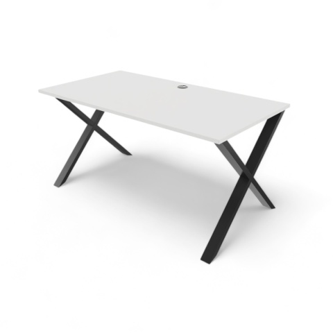 BIURKO GAMINGOWE LOFT DLA GRACZA BIAŁE PROFILE X