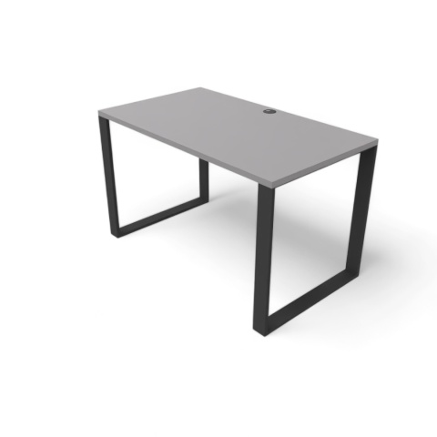 BIURKO GAMINGOWE LOFT DLA GRACZA JASNY GRAFIT PROFIL 6X2