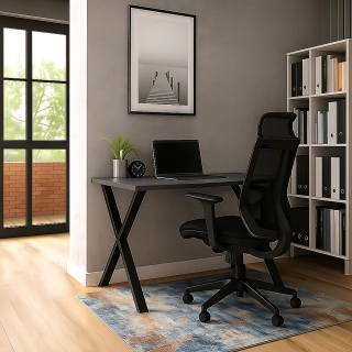 BIURKO GAMINGOWE LOFT DLA GRACZA JASNY GRAFIT PROFILE X