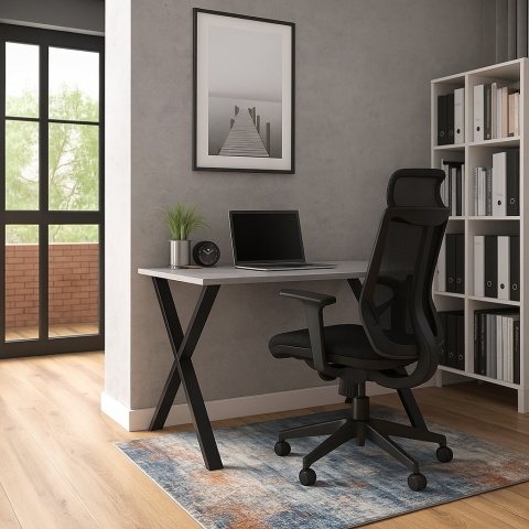 BIURKO GAMINGOWE LOFT DLA GRACZA BETON PROFILE X