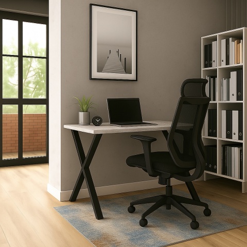 BIURKO GAMINGOWE LOFT DLA GRACZA DĄB CRAFT BIAŁY PROFILE X