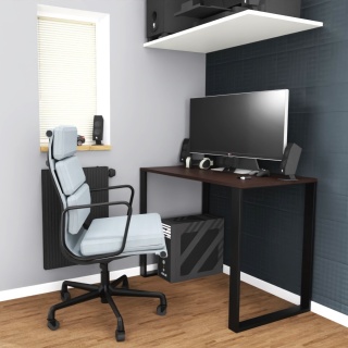 BIURKO GAMINGOWE LOFT DLA GRACZA WENGE PROFIL 6X2