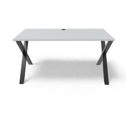 BIURKO GAMINGOWE LOFT DLA GRACZA JASNY POPIEL PROFILE X