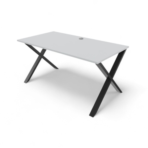 BIURKO GAMINGOWE LOFT DLA GRACZA JASNY POPIEL PROFILE X