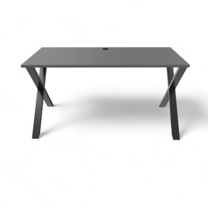 BIURKO GAMINGOWE LOFT DLA GRACZA CIEMNY GRAFIT PROFILE X