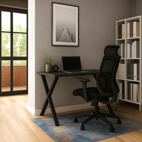 BIURKO GAMINGOWE LOFT DLA GRACZA CIEMNY GRAFIT PROFILE X