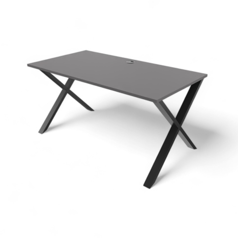 BIURKO GAMINGOWE LOFT DLA GRACZA CIEMNY GRAFIT PROFILE X