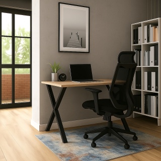 BIURKO GAMINGOWE LOFT DLA GRACZA DĄB JASNY PROFILE X