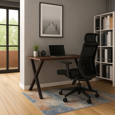 BIURKO GAMINGOWE LOFT DLA GRACZA ORZECH CIEMNY PROFILE X