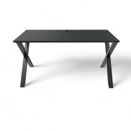 BIURKO GAMINGOWE LOFT DLA GRACZA CZARNE PROFILE X