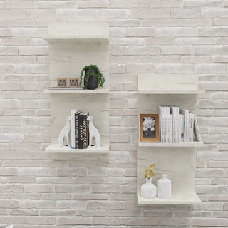 PÓŁKA WISZĄCA REGALIK ŚCIENNY 80x35x17 DĄB CRAFT BIAŁY