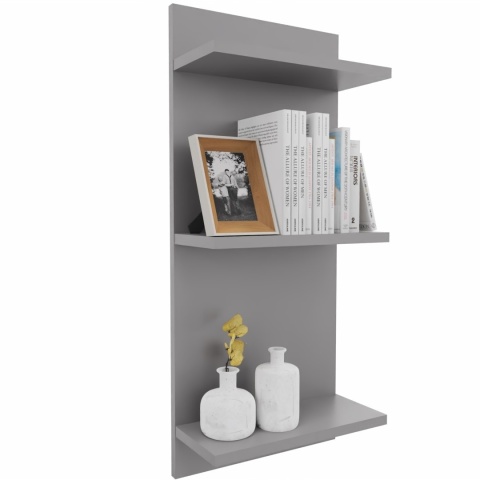 PÓŁKA WISZĄCA REGALIK ŚCIENNY 80x35x17 JASNY GRAFIT