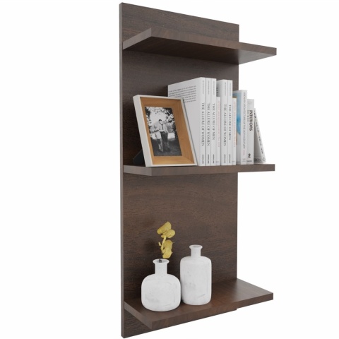 PÓŁKA WISZĄCA REGALIK ŚCIENNY 80x35x17 ORZECH CIEMNY