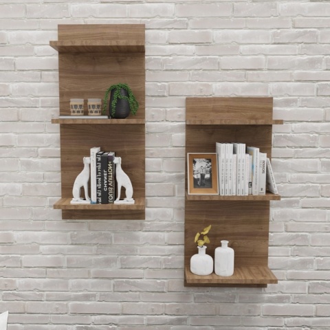 PÓŁKA WISZĄCA REGALIK ŚCIENNY 80x35x17 ORZECH SELECT