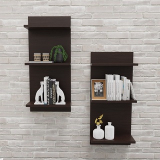 PÓŁKA WISZĄCA REGALIK ŚCIENNY 80x35x17 WENGE