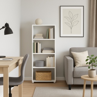 REGAŁ 120x50x25 BIAŁY SZAFKA NA KSIĄŻKI