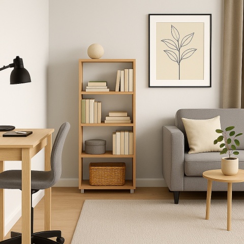 REGAŁ 120x50x25 BUK BAVARIA SZAFKA NA KSIĄŻKI