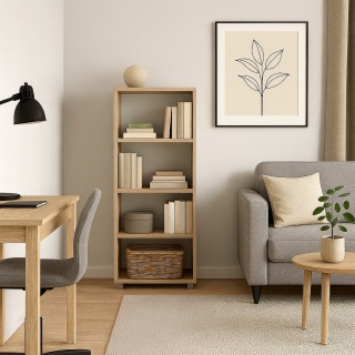 REGAŁ 120x50x25 DĄB JASNY SZAFKA NA KSIĄŻKI