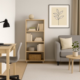 REGAŁ 120x50x25 KLON SZAFKA NA KSIĄŻKI