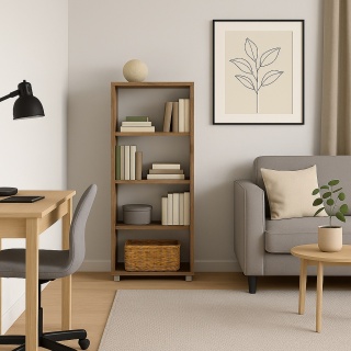 REGAŁ 120x50x25 ORZECH SELECT SZAFKA NA KSIĄŻKI