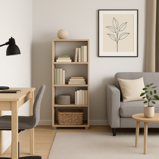 REGAŁ 120x50x25 DĄB SONOMA SZAFKA NA KSIĄŻKI