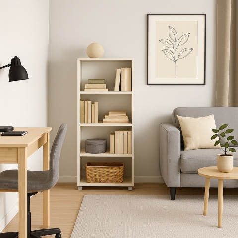 REGAŁ 120x50x25 WANILIA SZAFKA NA KSIĄŻKI