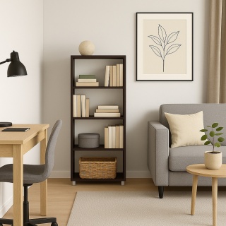 REGAŁ 120x50x25 WENGE SZAFKA NA KSIĄŻKI