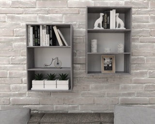 REGAŁ BIUROWY WISZĄCY 80X50 BETON