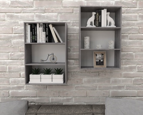 REGAŁ BIUROWY WISZĄCY 80X50 BETON