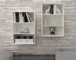 REGAŁ BIUROWY WISZĄCY 80X50 BIAŁY