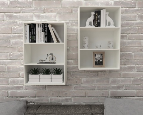 REGAŁ BIUROWY WISZĄCY 80X50 BIAŁY