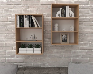 REGAŁ BIUROWY WISZĄCY 80X50 BUK BAVARIA