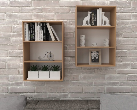 REGAŁ BIUROWY WISZĄCY 80X50 BUK BAVARIA