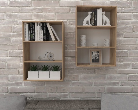 REGAŁ BIUROWY WISZĄCY 80X50 DĄB CRAFT ZŁOTY