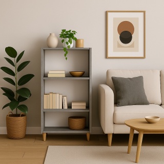 REGAŁ W STYLU SKANDYNAWSKIM 110x60x30 BETON