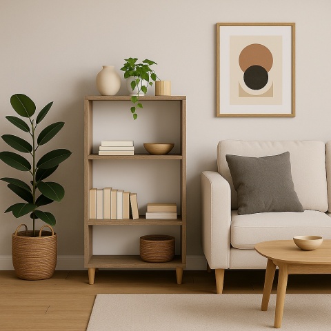 REGAŁ W STYLU SKANDYNAWSKIM 110x60x30 TRUFLA