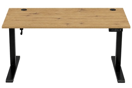 BIURKO ELEKTRYCZNE GAMINGOWE KOMPUTEROWE DĄB ARTISAN 120X60 REGULACJA WYSOKOŚCI