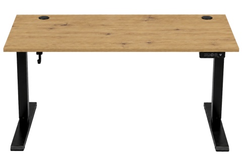 BIURKO ELEKTRYCZNE GAMINGOWE KOMPUTEROWE DĄB ARTISAN 120X60 REGULACJA WYSOKOŚCI