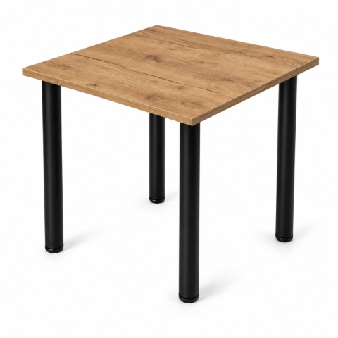 STÓŁ Z KRZESŁAMI LOFT 65x65 DĄB CRAFT ZŁOTY 2 KRZESŁA ZESTAW